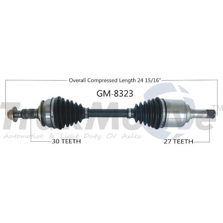 Surtrack Axle Cv Axle Shaft, Gm-8323 GM-8323